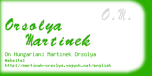 orsolya martinek business card